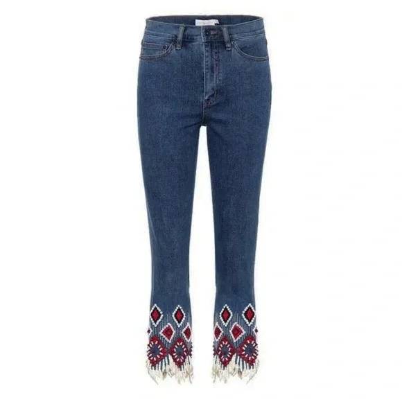 Tory Burch Mia cropped shell jeans - Picture 2 of 5